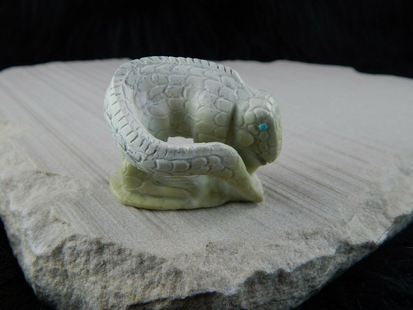 Lizard Zuni Fetish Carving - Carlton Kaamasee - High Lonesome Trading