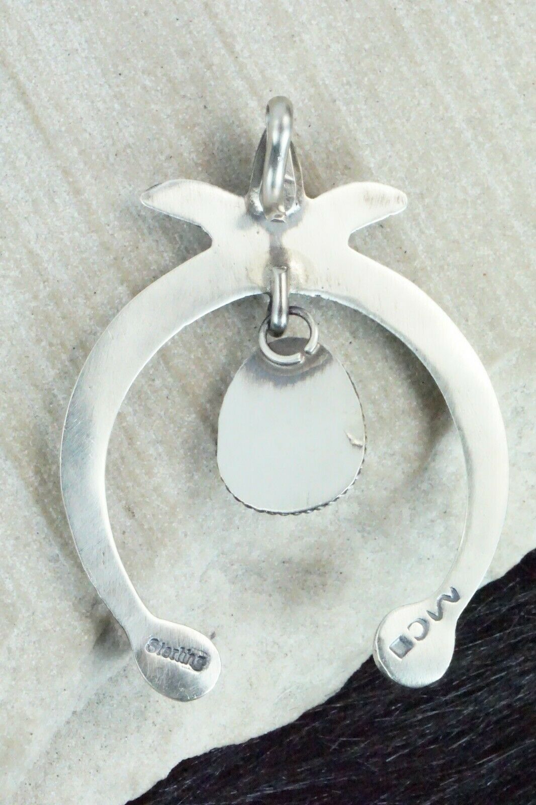 Turquoise and Sterling Silver Pendant - Martha Cayatineto - High Lonesome Trading