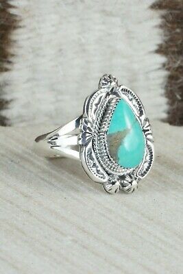 Turquoise & Sterling Silver Ring - Irvin Tsosie - Size 9