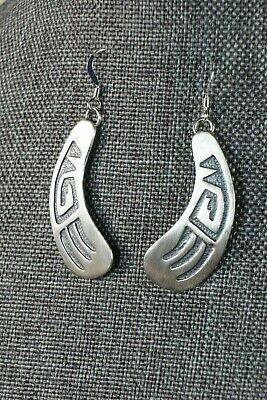 Navajo Sterling Silver Earrings - Charlie Yazzie - High Lonesome Trading