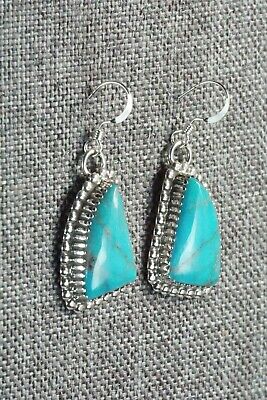 Turquoise & Sterling Silver Earrings - Alvin Joe