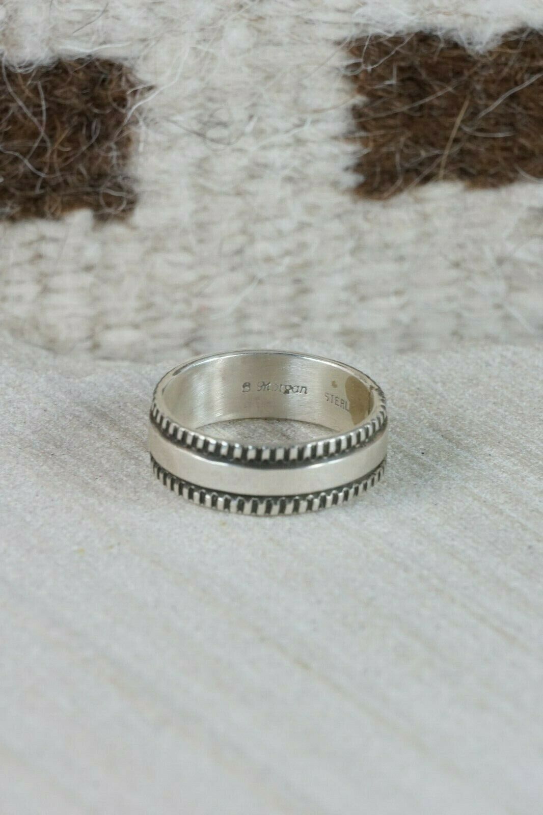 Navajo Sterling Silver Ring - Bruce Morgan - Size 10 - High Lonesome Trading