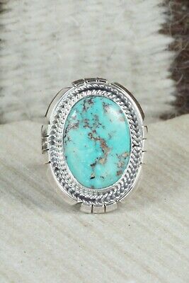Turquoise & Sterling Silver Ring - Samuel Yellowhair - Size 6.75