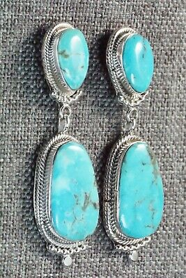 Turquoise & Sterling Silver Earrings - Verley Betone