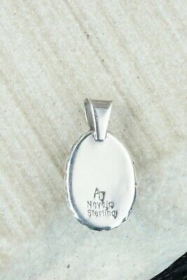 White Buffalo & Sterling Silver Pendant - Alvin Joe