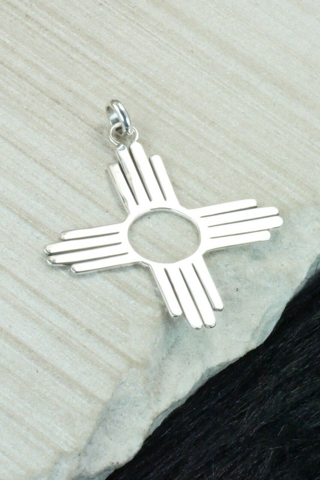 Sterling Silver Zia Pendant - Thomas Valencia
