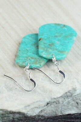 Turquoise & Sterling Silver Earrings - Lupe Lovato