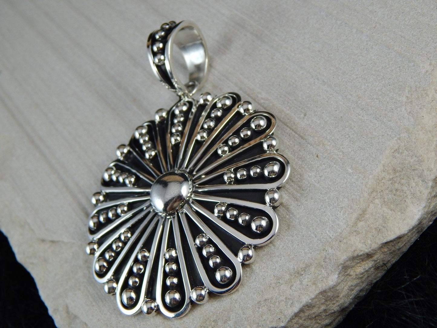 Navajo Sterling Silver Pendant - Jonathan Nez - High Lonesome Trading