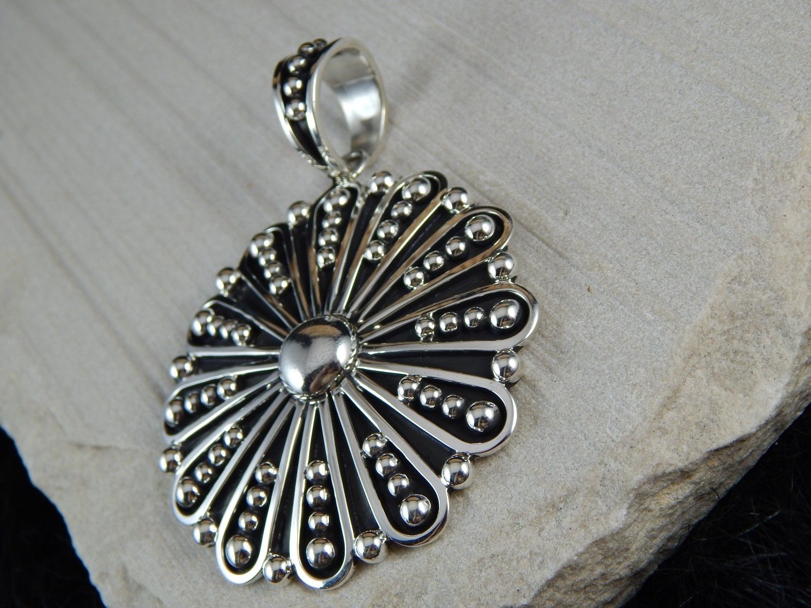 Navajo Sterling Silver Pendant - Jonathan Nez - High Lonesome Trading