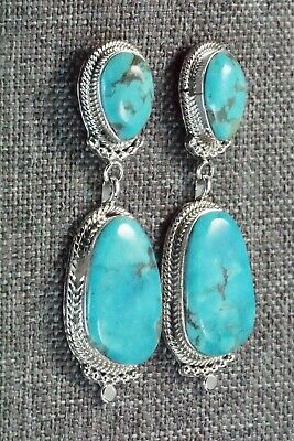 Turquoise & Sterling Silver Earrings - Verley Betone