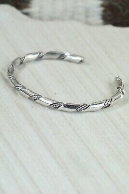 Navajo Sterling Silver Bracelet - Elaine Tahe