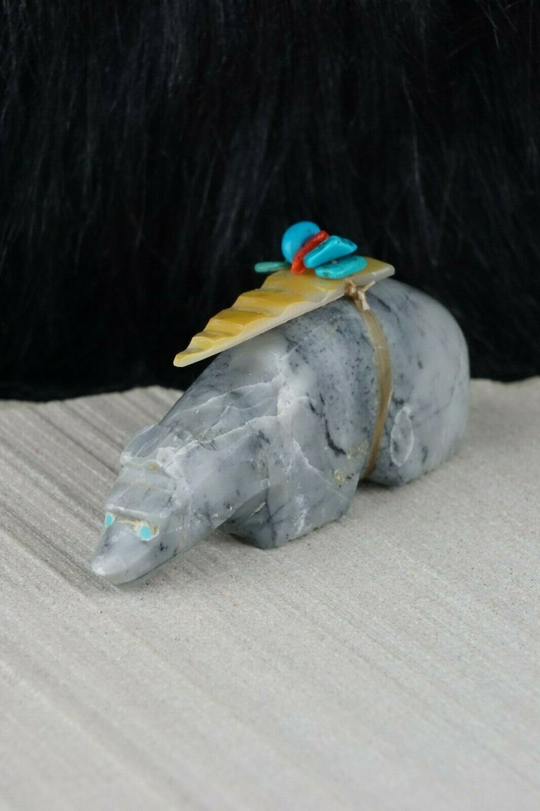 Bear Zuni Fetish Carving - Joshua Leki - High Lonesome Trading