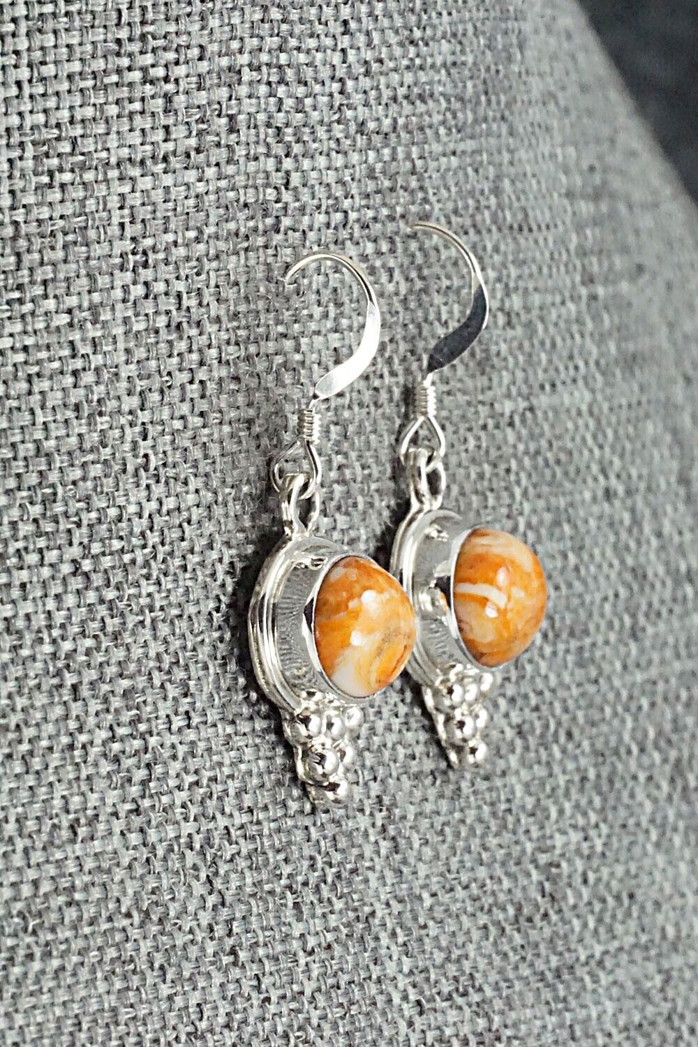 Spiny Oyster & Sterling Silver Earrings - Rosie Chee