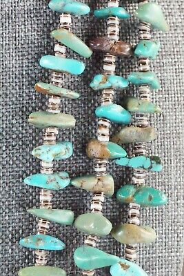 Turquoise, Shell & Sterling Silver Necklace - Torevia Crespin