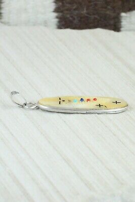 Mother of Pearl and Sterling Silver Corn Maiden Pendant - Stuart Quandelacy