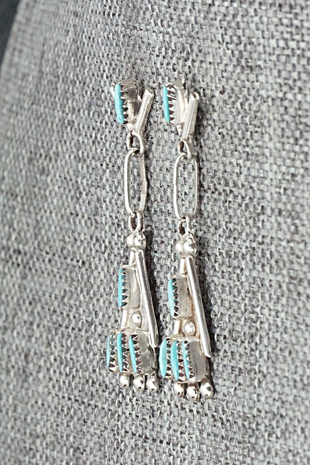 Turquoise & Sterling Silver Earrings - Rena Cachina