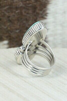 Turquoise and Sterling Silver Ring - Alvin Joe - Size 8.25