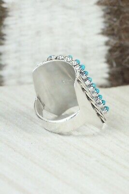 Turquoise & Sterling Silver Ring - Stephen Haloo - Size 7.5