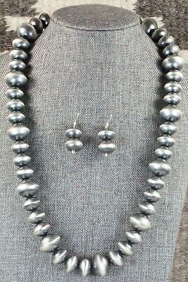 Sterling Silver Navajo Pearl Necklace & Earrings - Preston Haley