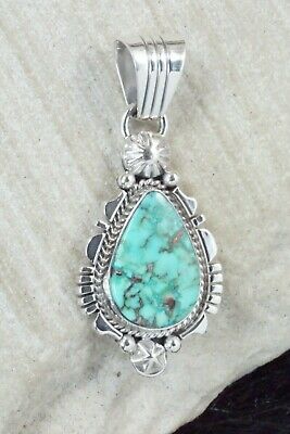 Turquoise and Sterling Silver Pendant - Daniel Benally