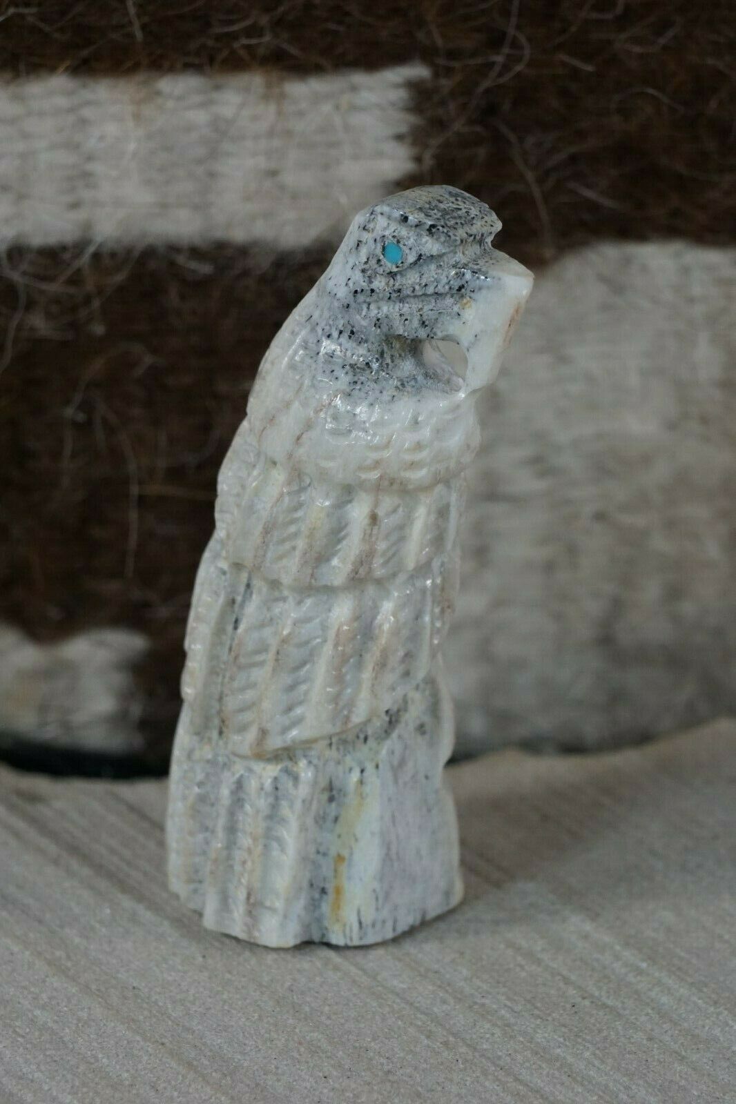 Eagle Zuni Fetish Carving - Jerrold Lahaleon - High Lonesome Trading