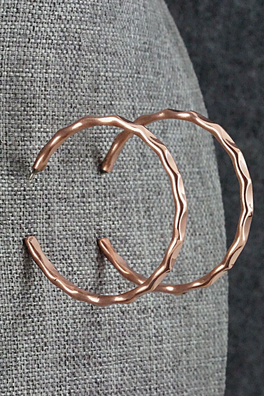 Copper Hoop Earrings - Elaine Tahe