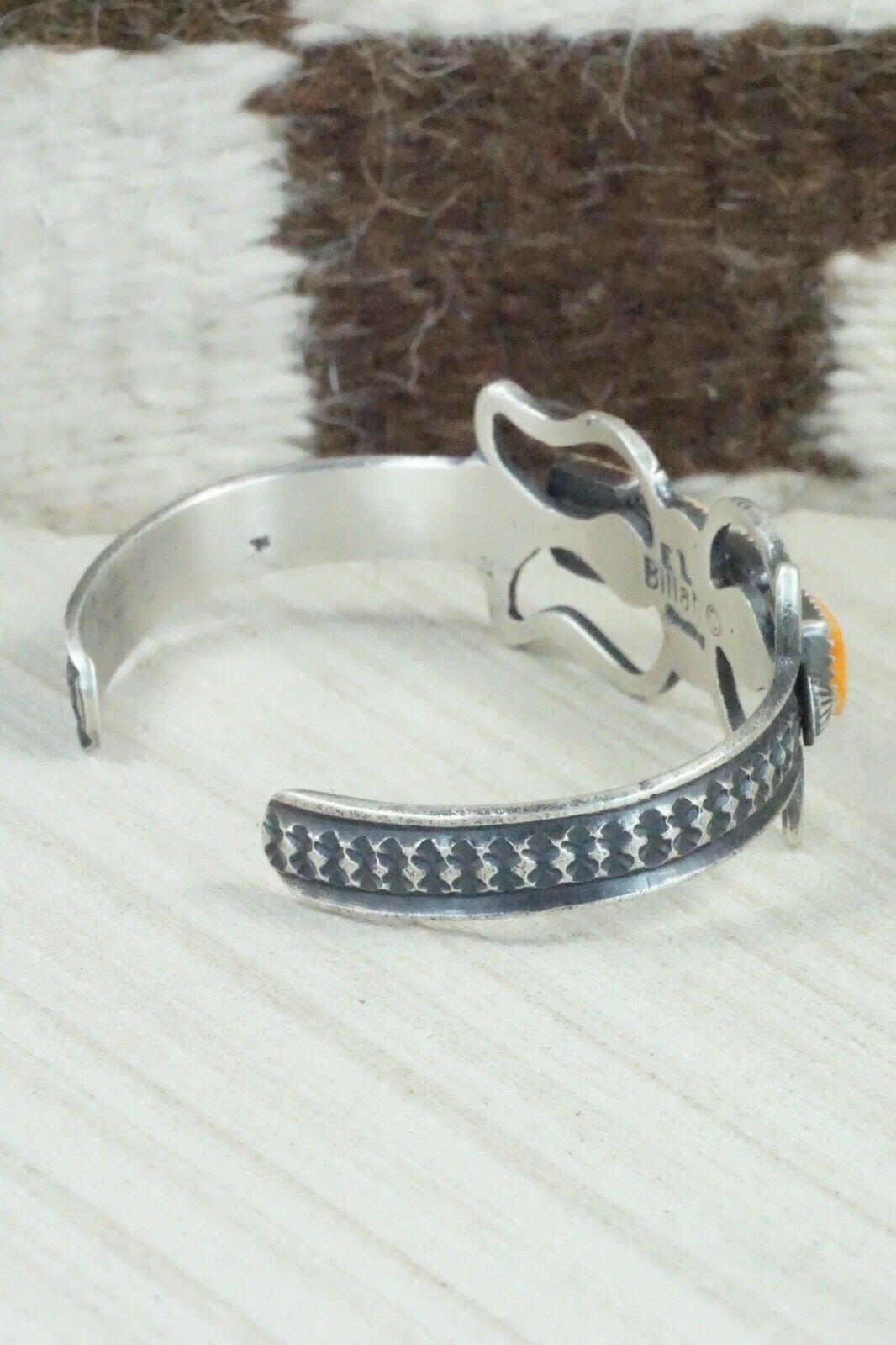 Spiny Oyster and Sterling Silver Bracelet - Eva & Linberg Billah