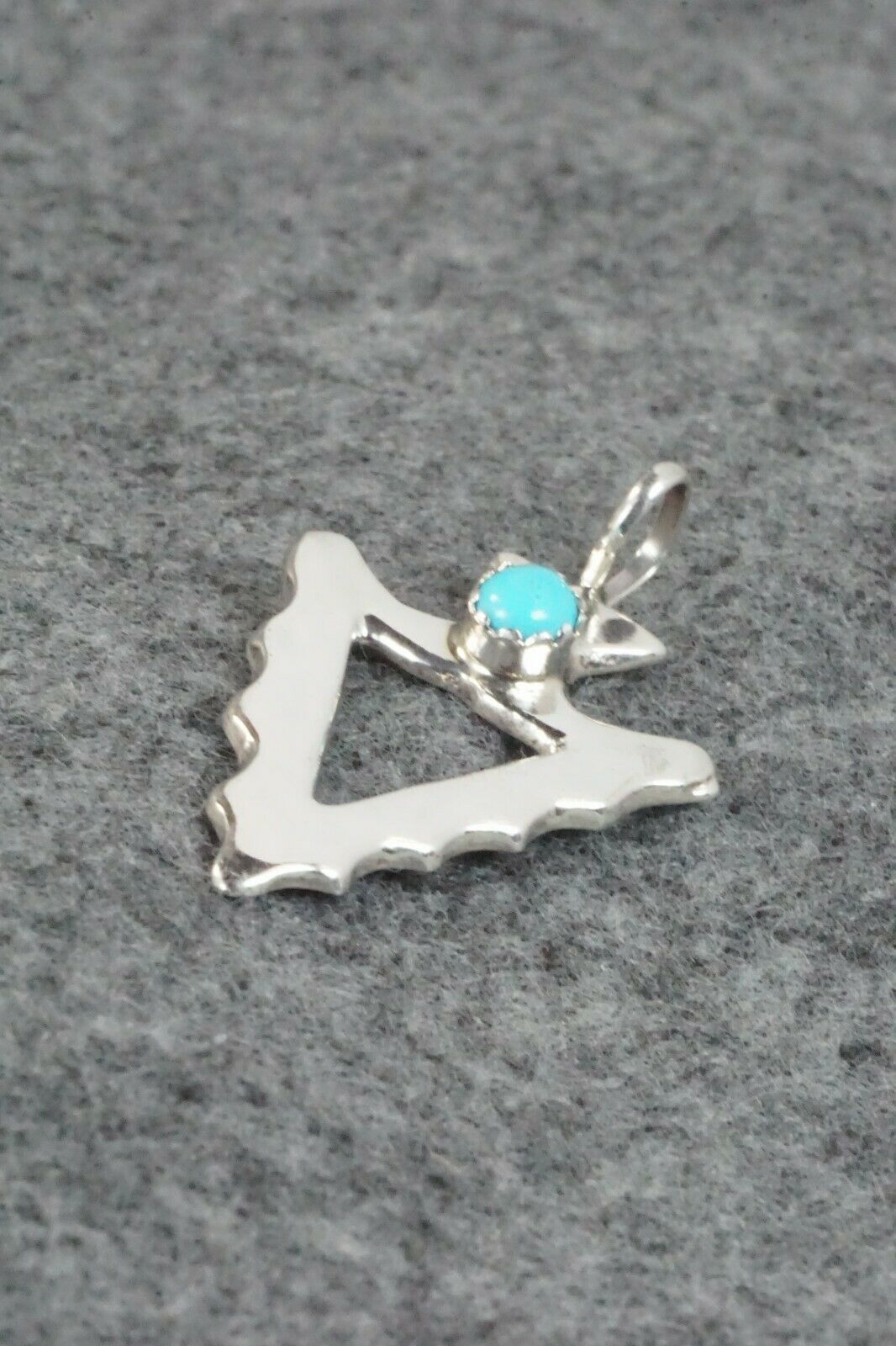 Turquoise & Sterling Silver Pendant - Navajo