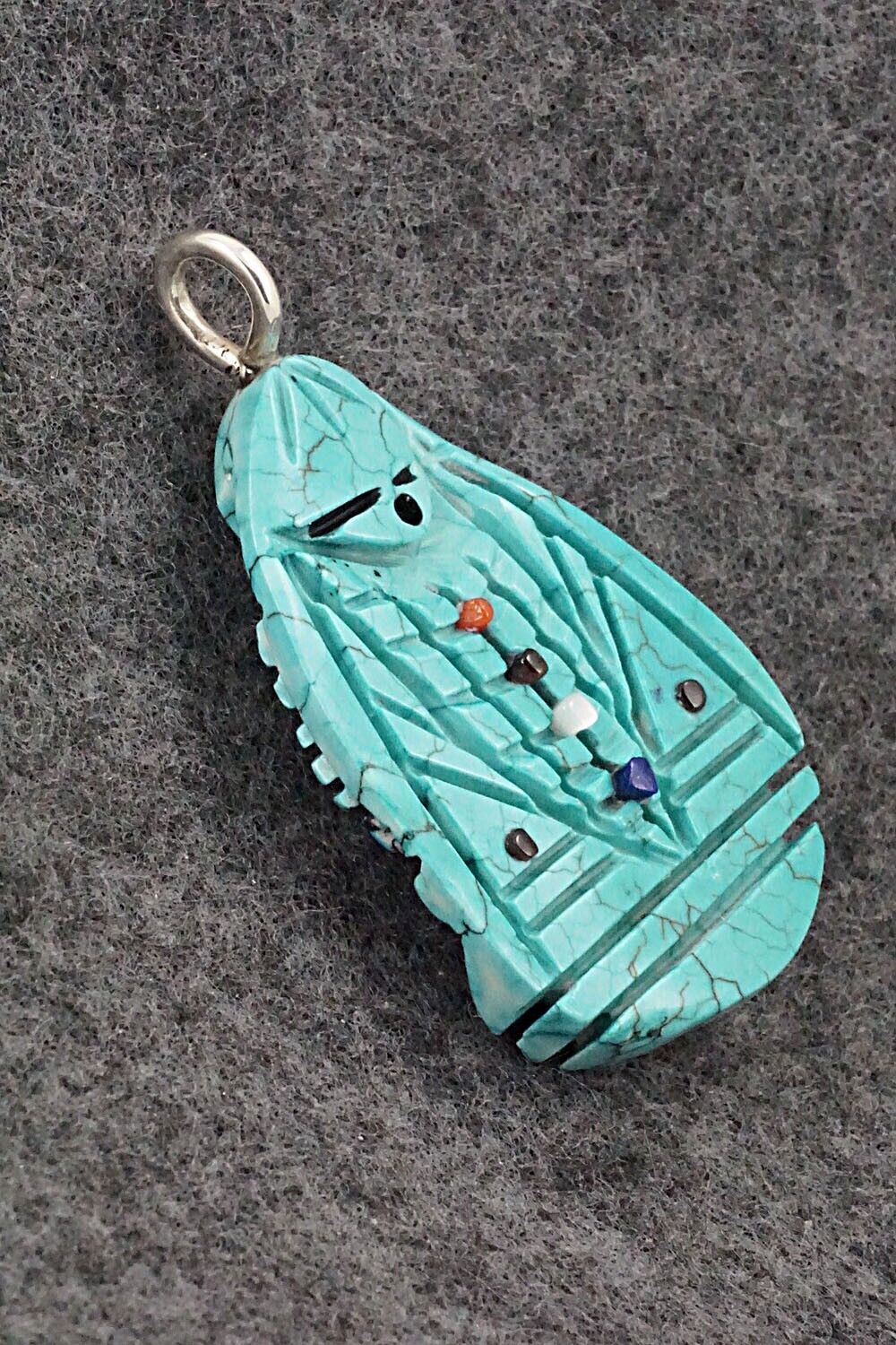 Turquoise Corn Maiden Pendant - Vickie Quandelacy