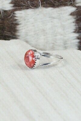 Spiny Oyster & Sterling Silver Ring - Robert Martinez - Size 7.5