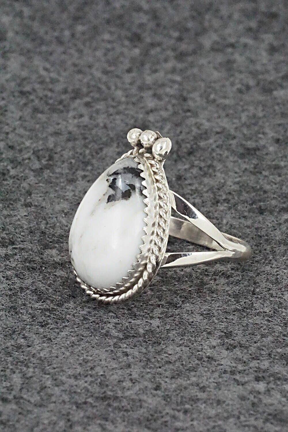 White Buffalo & Sterling Silver Ring - Robert Martinez - Size 7.5