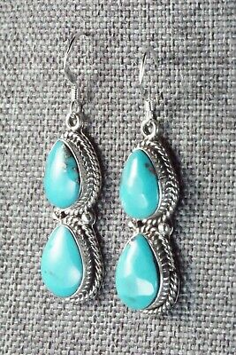 Turquoise & Sterling Silver Earrings - Verley Betone - High Lonesome Trading