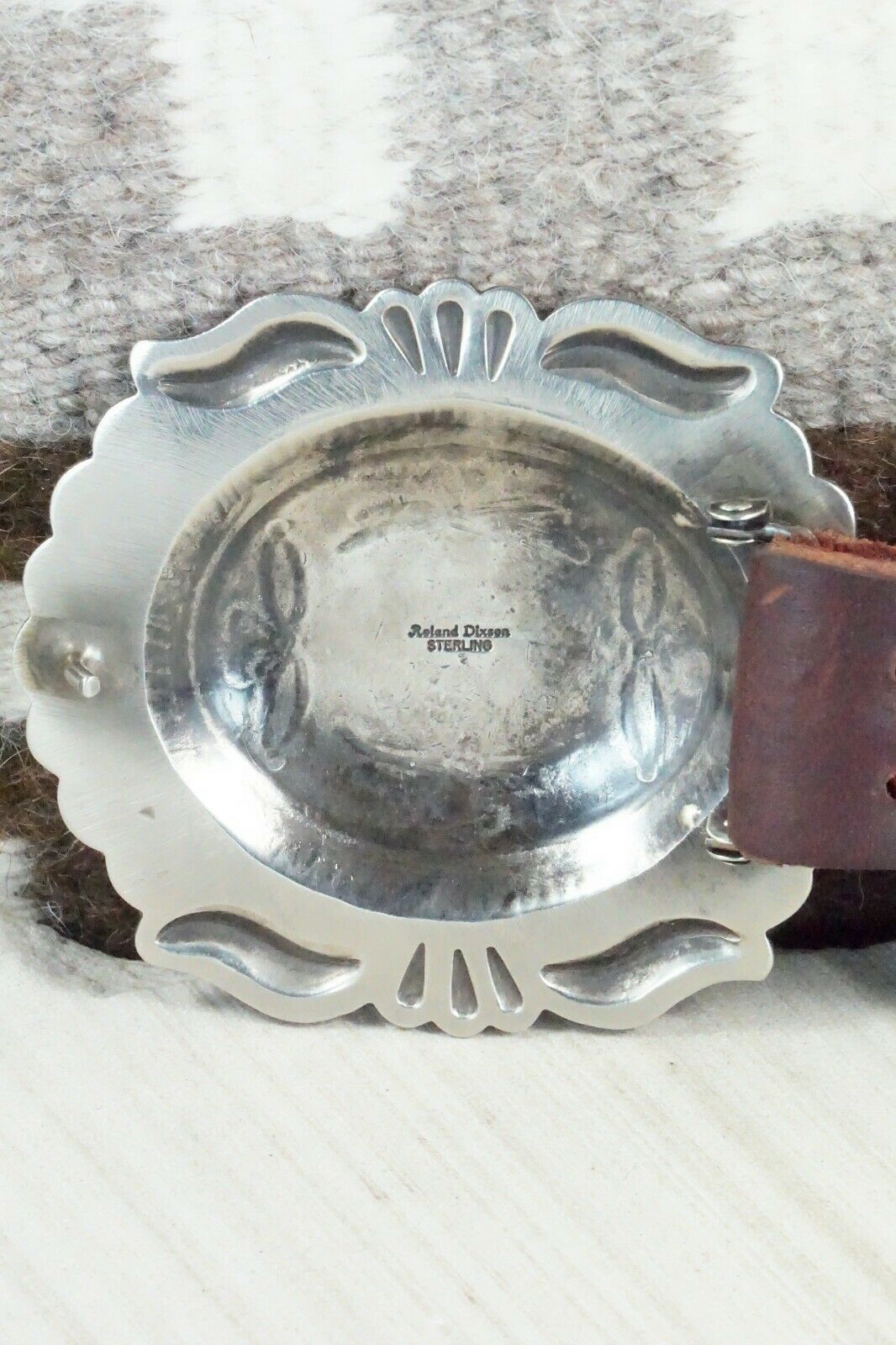 Turquoise & Sterling Silver Concho Belt - Roland Dixson