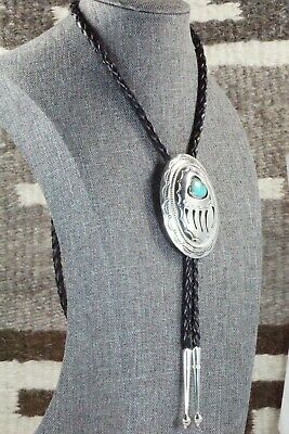 Turquoise & Sterling Silver Bolo Tie - Wilbert Muskett Sr.