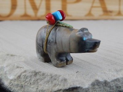 Bear Zuni Fetish Carving - Douglas Martza - High Lonesome Trading