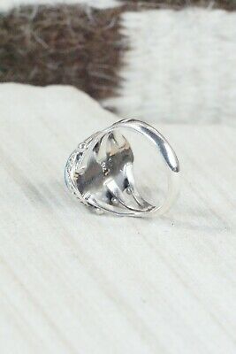 Navajo Turquoise & Sterling Silver Ring - Genevieve Frank - Size 7.5