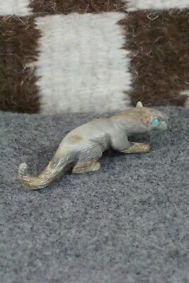 Mountain Lion Zuni Fetish Carving - Lance Cheama