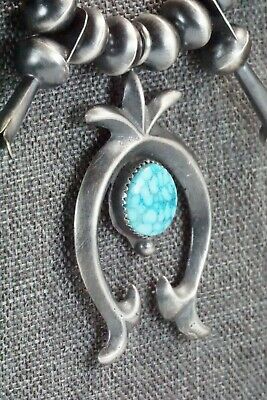 Turquoise & Sterling Silver Squash Blossom - Presley Haley - High Lonesome Trading