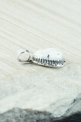 White Buffalo & Sterling Silver Pendant - Alvin Joe