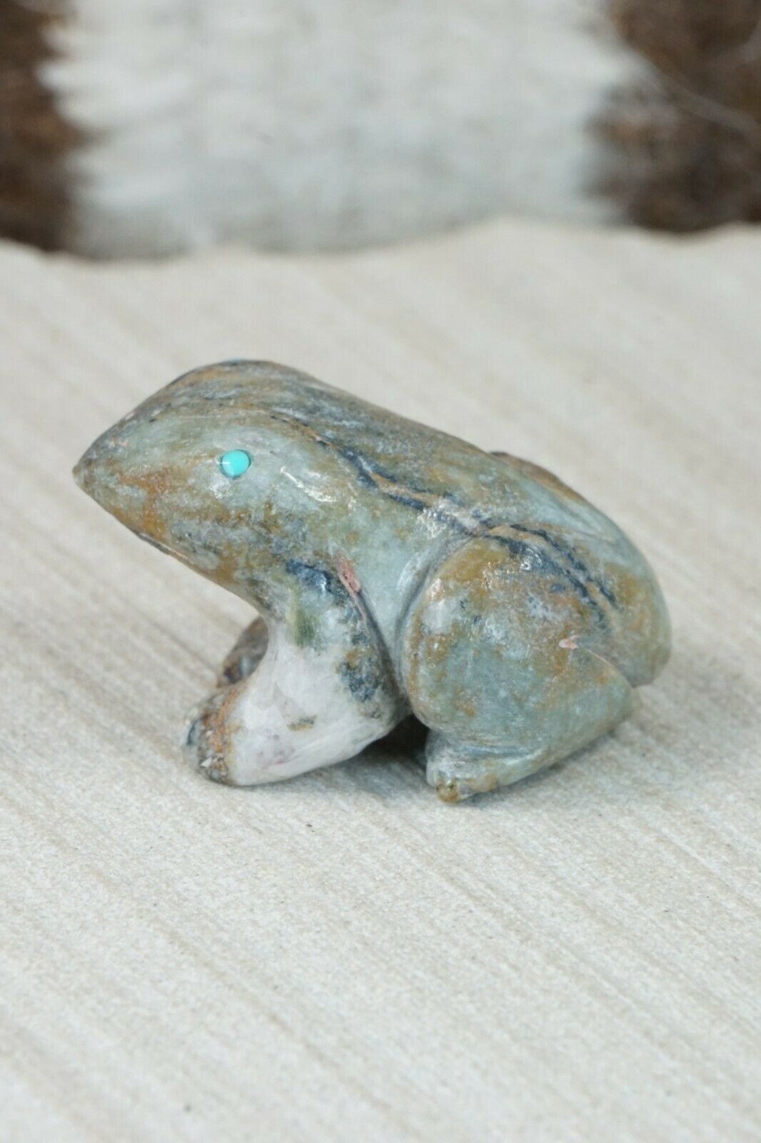 Frog Zuni Fetish Carving - Jonas Hastito
