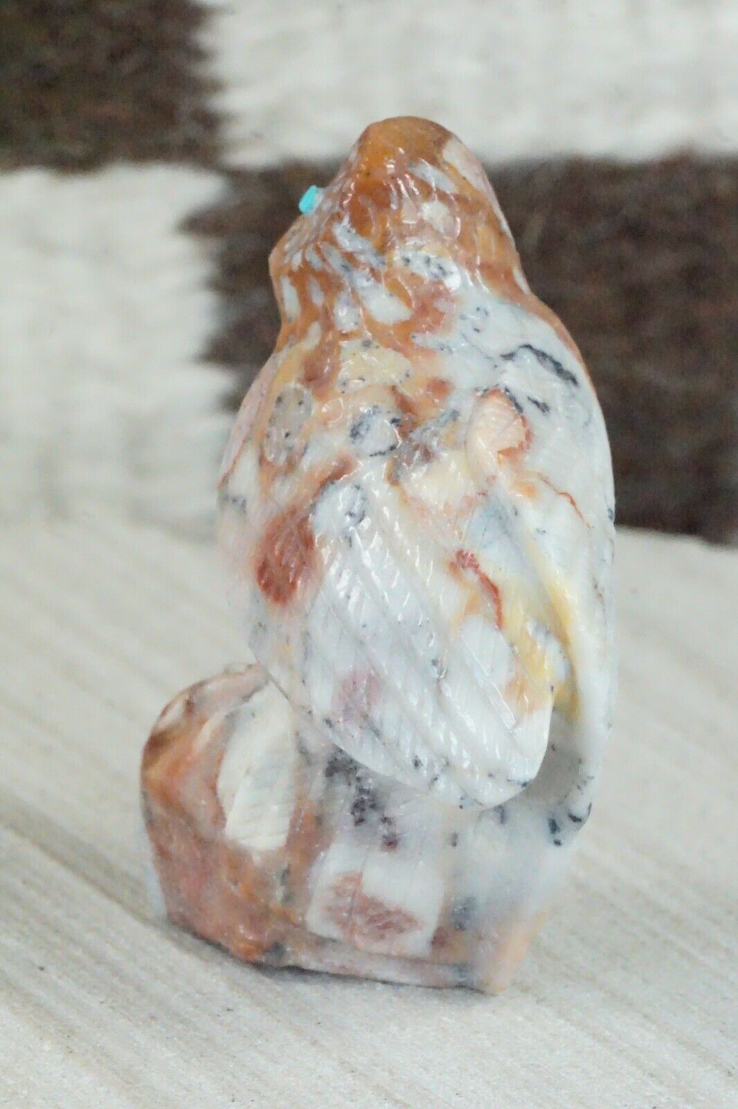 Owl Zuni Fetish Carving - Derrick Kaamasee