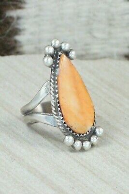 Spiny Oyster & Sterling Silver Ring - Selina Warner - Size 7