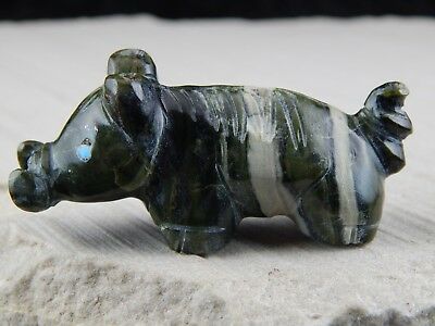 Hog Zuni Fetish Carving - Louise Ponchuella - High Lonesome Trading