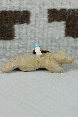 Badger Zuni Fetish Carving - Donovan Laiwakete - High Lonesome Trading