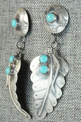 Turquoise & Sterling Silver Earrings - Sabrina Yazzie