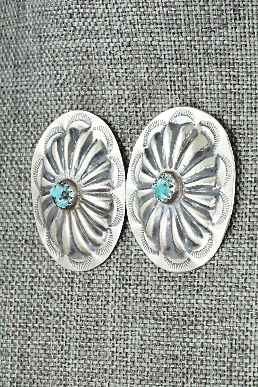 Turquoise & Sterling Silver Earrings - Joan Begay