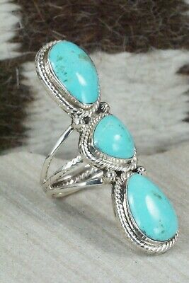 Turquoise and Sterling Silver Ring - Bucky Belin - Size 6