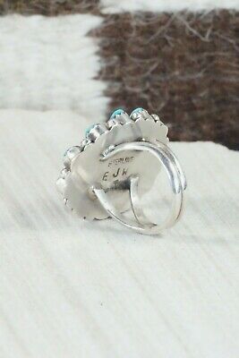 Turquoise and Sterling Silver Ring - Eunise Wilson - Size 7.5
