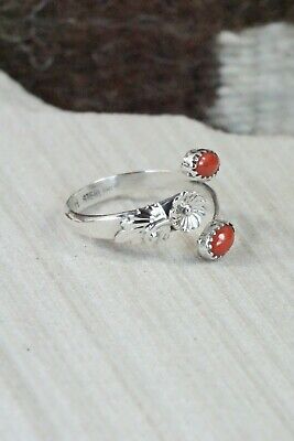 Coral and Sterling Silver Ring - Harris Largo - 12.5