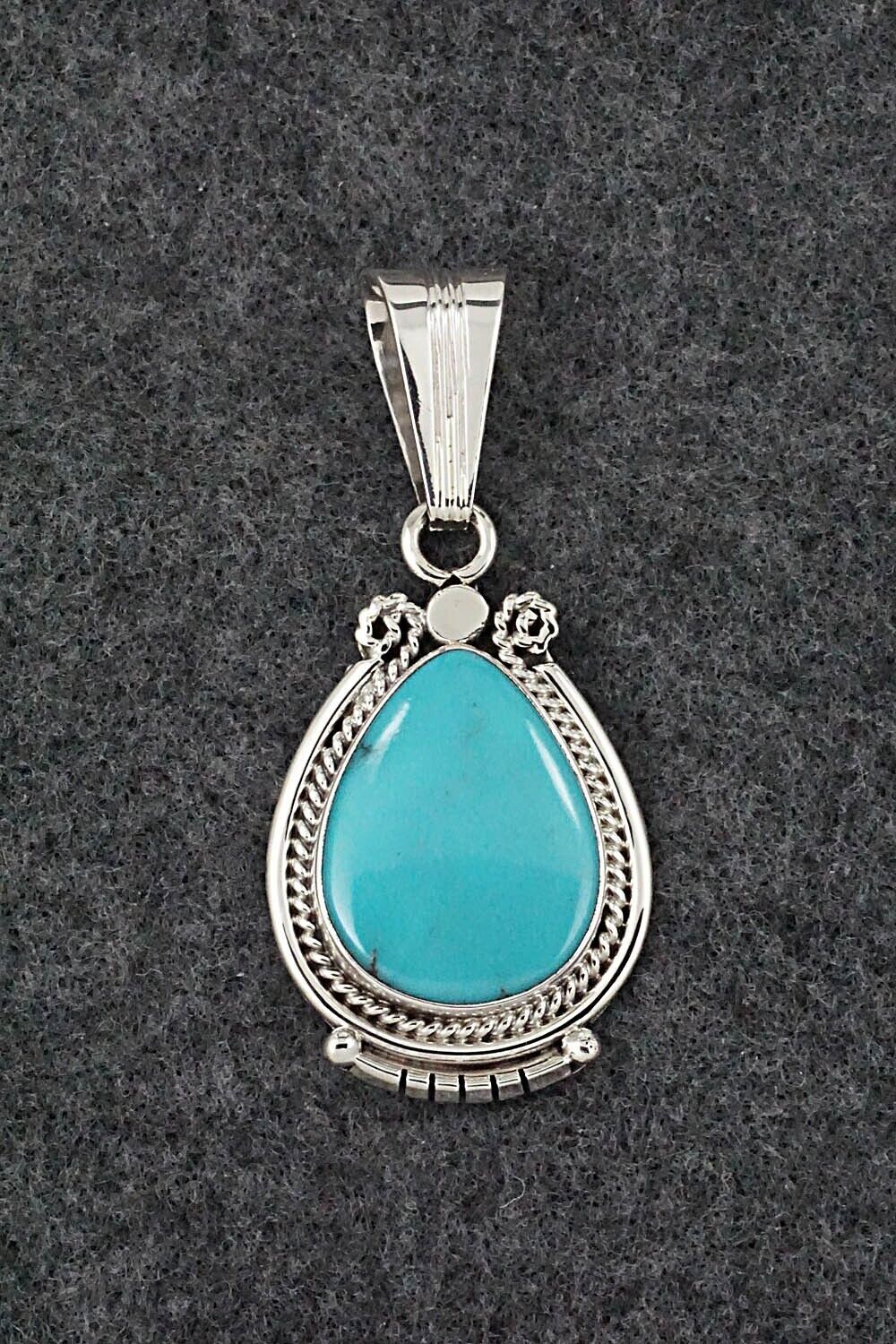 Turquoise & Sterling Silver Pendant - Samuel Yellowhair